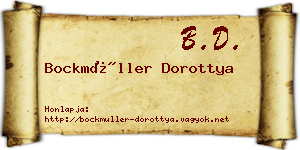 Bockmüller Dorottya névjegykártya